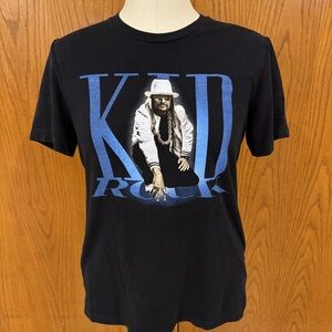 EUC Black Kid Rock Band Concert Graphic Tee T-shirt Women's Medium